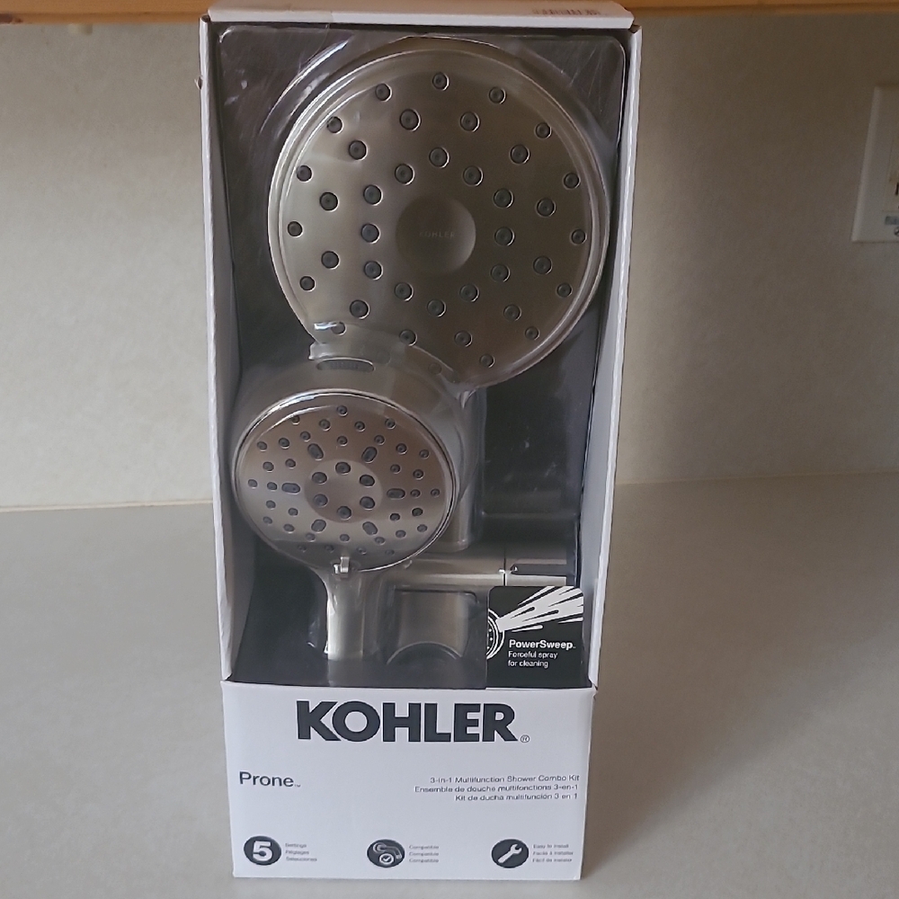 Kohler Prone Shower Combo Kit - Silver